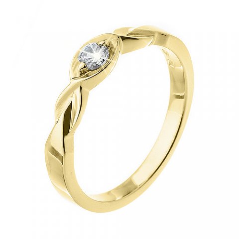 Zlatý prsten s diamantem