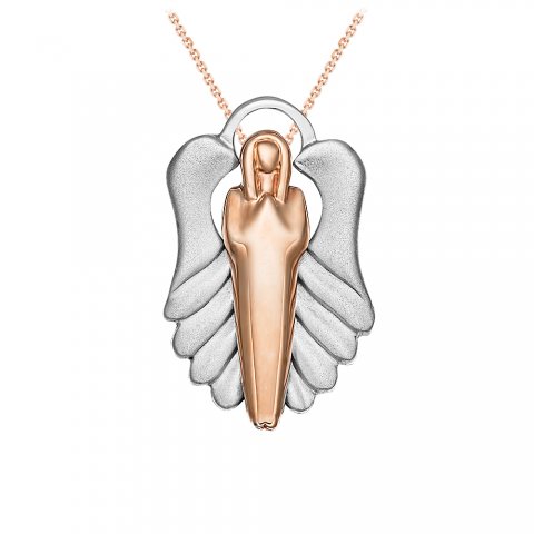 Zlato-stříbrný přívěsek anděl