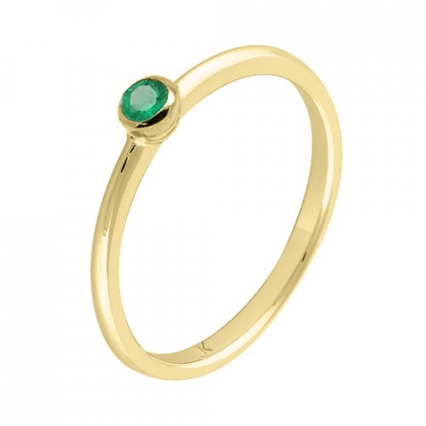 Zlatý prsten se smaragdem