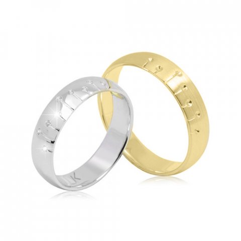 Zlaté snubní prsteny s diamanty