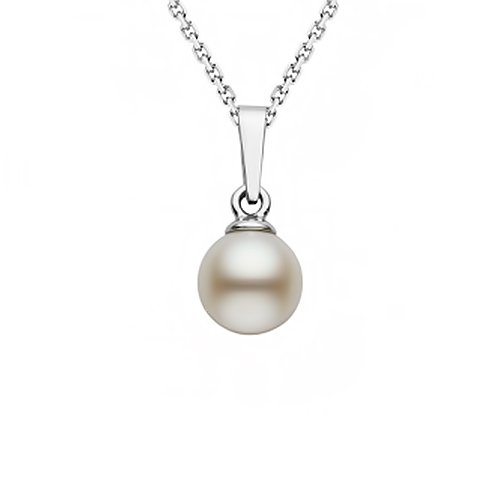 Zlatý přívěsek s bílou perlou